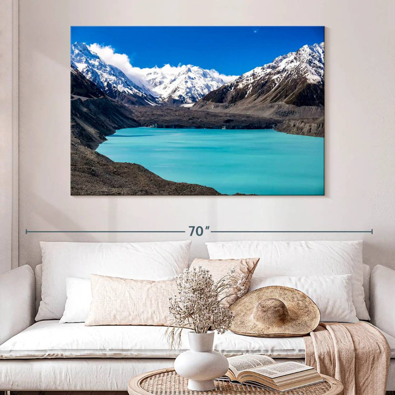 Bleu Nicci, lac Tasman, H 34 po x l 51 po