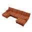 Canapé modulaire en U en forme de U, canapé en chenille à 4 places avec 2 repose-pieds pour salon-804628445-804628446