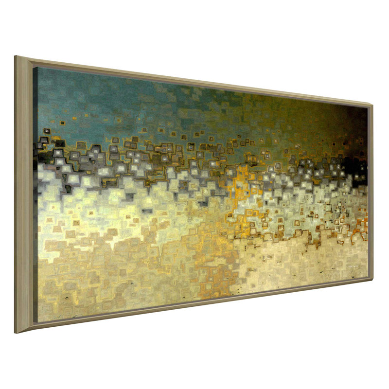 «Together», reproduction d'art sur toile encadrée, H 21,5 po x l 33,5 po x P 2 po, Cadre flottant champagne