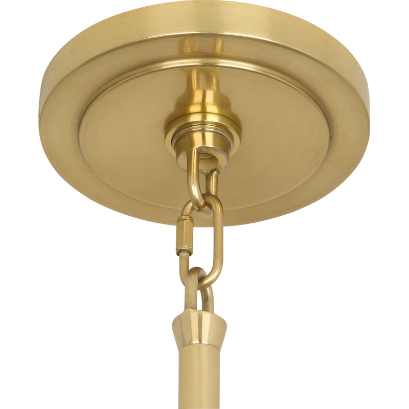 Custis 3 - Light Drum Chandelier, Ludwell Lilac/Greenhow Grape Lining, Modern Brass