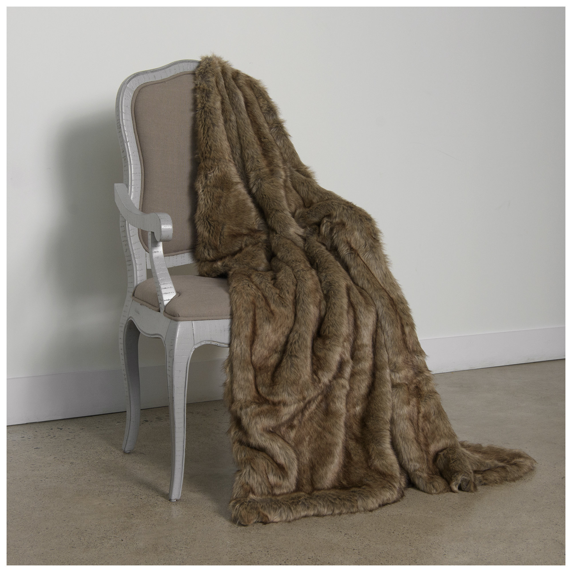 Westview Faux Fur Throw Blanket,  58" W x 60" L