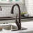 Esque Pull Down Single Handle Kitchen Faucet-20137558
