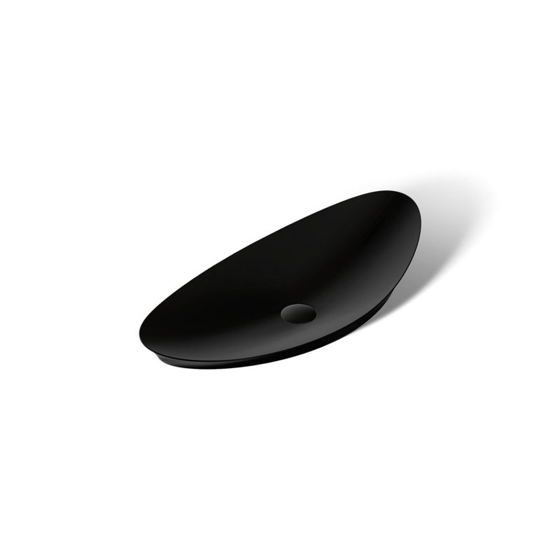 Veil Trough Fireclay Specialty Vessel Bathroom Sink, Black Black™