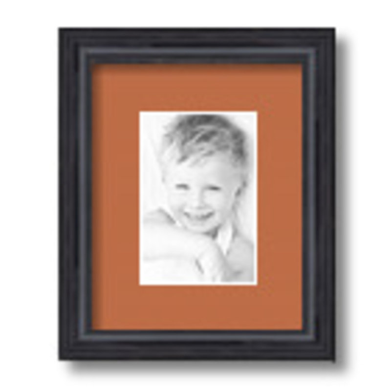 Cadre pour photo simple 4 po x 6 po en bois mat, Rouge / orange