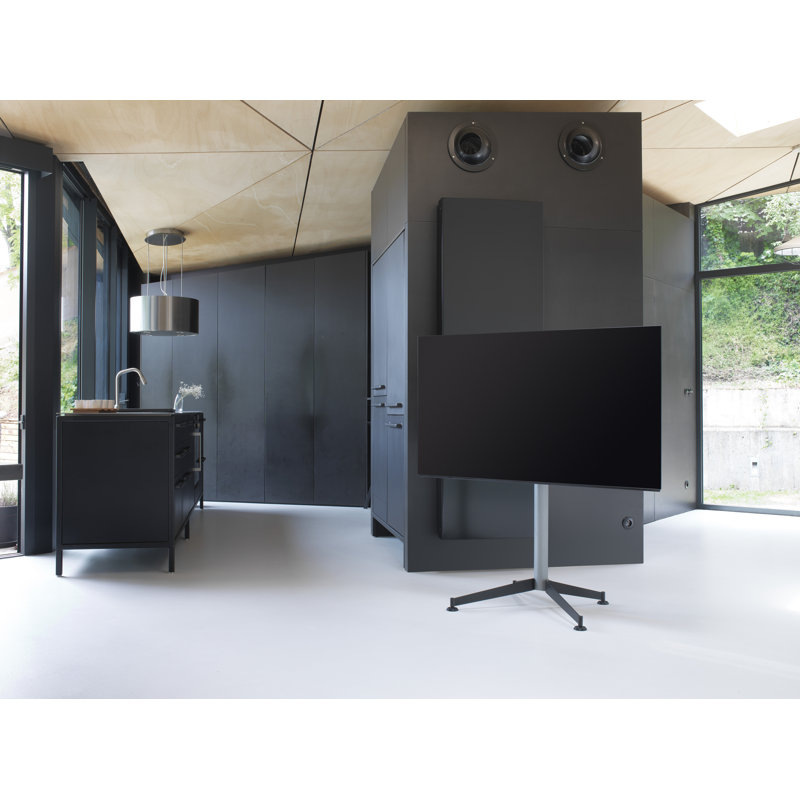 Universal TV Stand - Metal Grey, Black, 139cm H x 63.70cm W x 50.40cm D