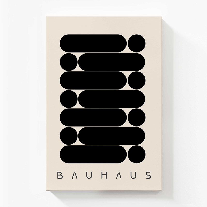Impression abstraite de Bauhaus, 60" H x 40" W x 1.25" D, Stretched Canvas