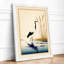 Heron in Reeds Japandi - Framed Print-1116880713-1116880715