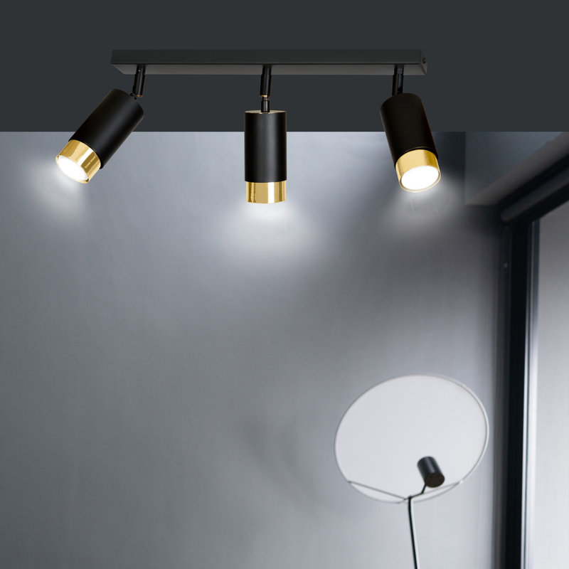 Cromwell 62cm 3 -Light Track Kit, Gold, Black