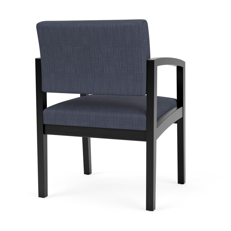 Chaise en bois Lenox, Noir, Plot Line bleu marine