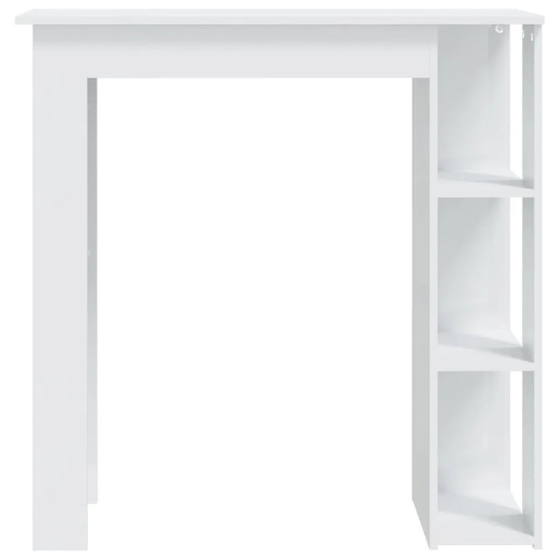 Isaiu Rectangular Dining Table, High Gloss White