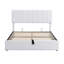 Lit plateforme tapissier avec système de rangement hydraulique-481198476-497608265
