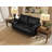 58" Faux Leather Square Arm Loveseat-1591697348