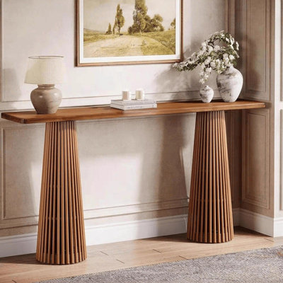 French-style solid wood console table