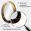 Spirale rétro, peinture dorée sur fond noir I - décor de miroir mural ovale doré-1170034402