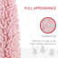 HOMCOM 8' Pink Pre-Lit Slim Noble Fir Artificial Christmas Tree - 300 Warm White LED Lights, 618 Tips-1402832742-1402832743-1402832746