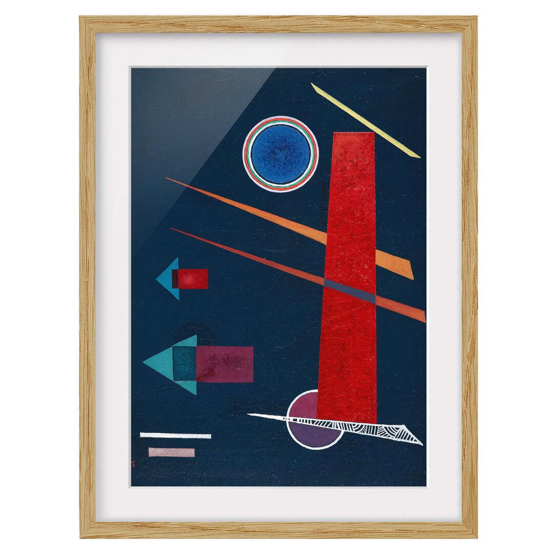 Gerahmtes Poster Mighty Red von Wassily Kandinsky