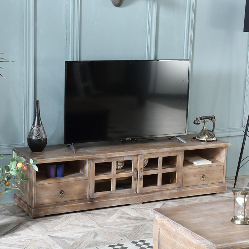 American-style Simple Solid Wood TV Cabinet