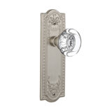 Meadows Plate with Round Clear Crystal Door Knob