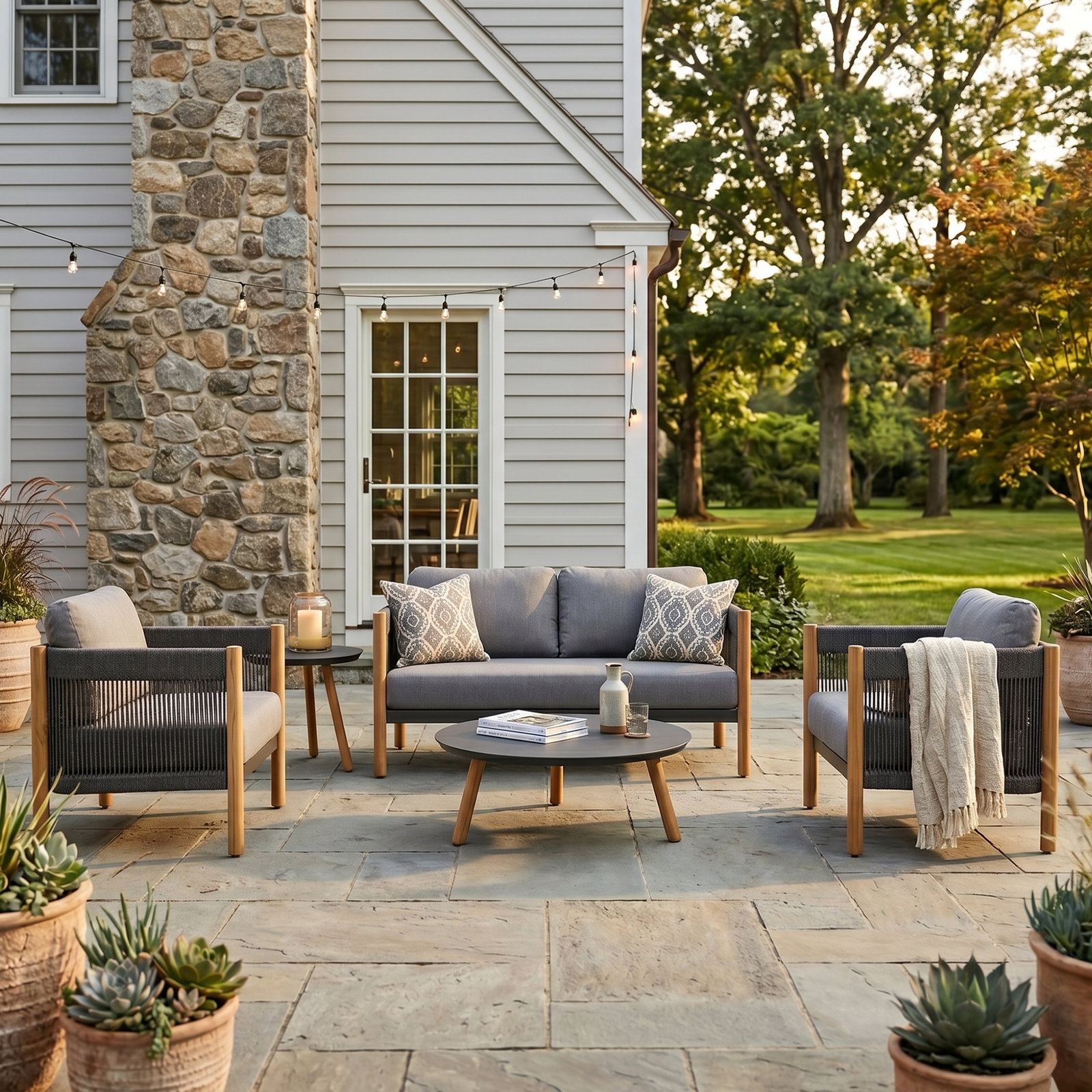 Palina 4-Person Sunbrella® Complete Patio Set