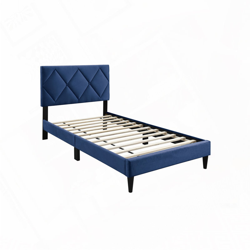 Lit, Simple, Bleu marine
