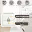 Table de chevet blanche en sherpa et chrome