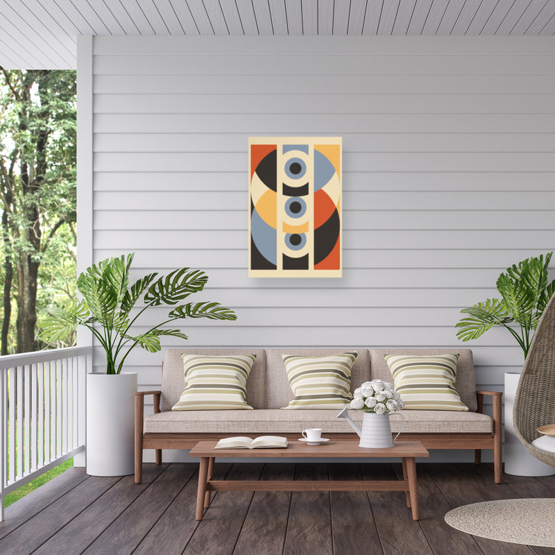 Jay Stanley  Geometric Pattern Outdoor  Canvas, 12" H x 19" W