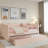 Cozy Daybed With Trundle, Usb Port And Adorable Wave Shaped-1585200884