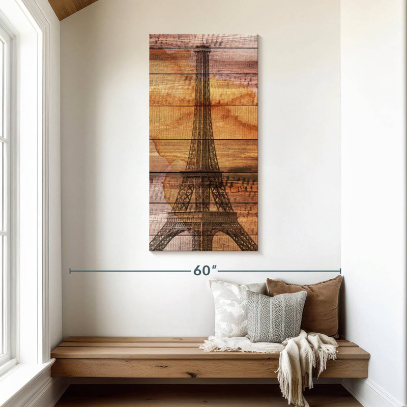 Tour Eiffel en bois, H 48 po x l 24 po