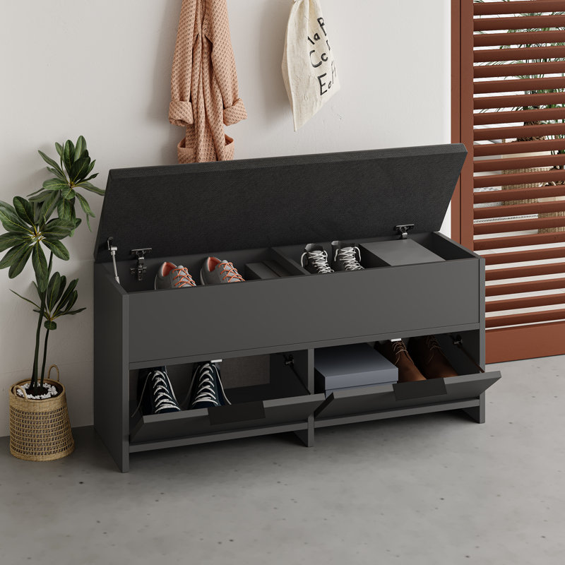 8 Pair Shoe Storage Cabinet, Antracite