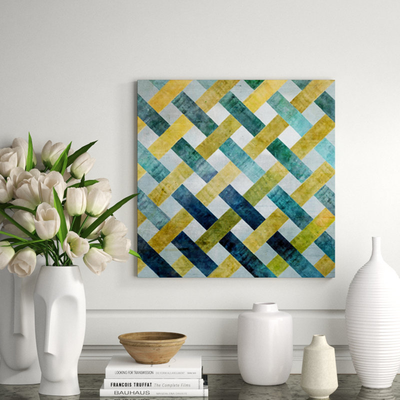Indigo Impression III Print by Sofia Fox, 24" H x 24" W x 1.5" D, Image Brush Gel