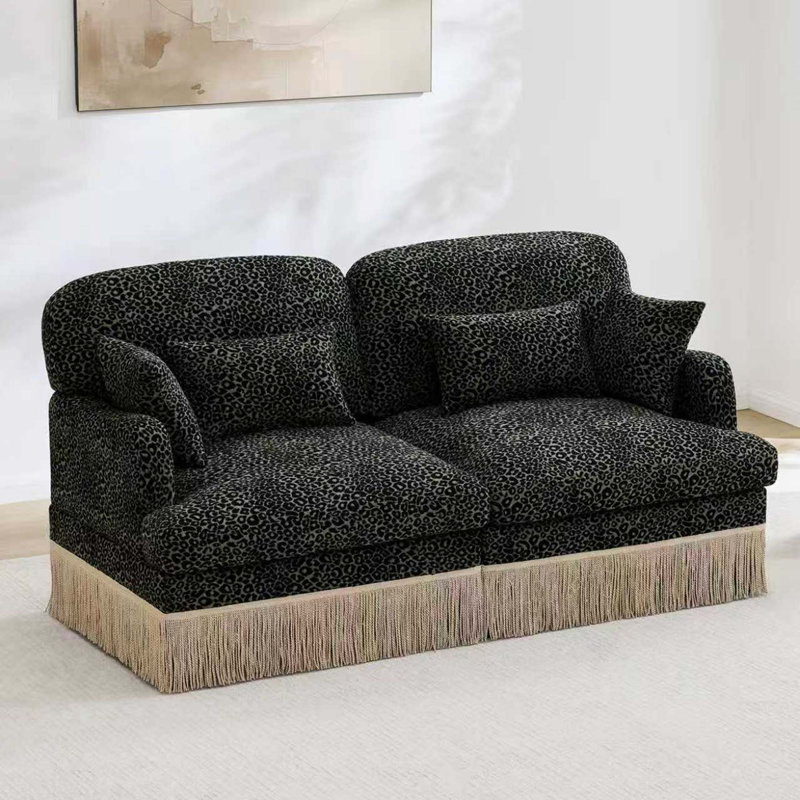 Canapé modulaire Chenille, Noir