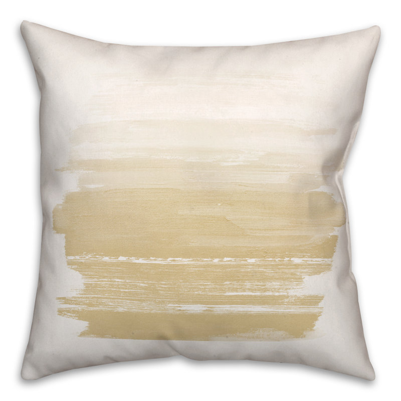 Housse et insert de coussin extérieur carré Gradient Strokes 12, 20 po x 20 po, Jaune
