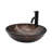Tempered Glass Vessel Bathroom Sink And Pop-Up Drain