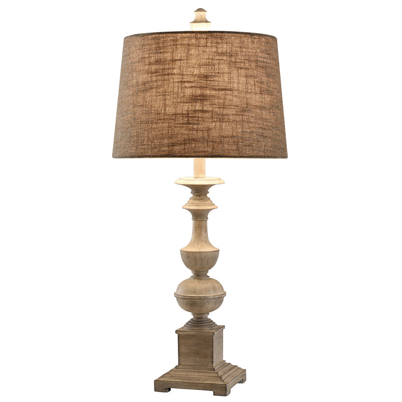 Lampe de table blanc cassé 31 po Chilhowie, Blanc cassé, Taupe chiné