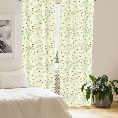 Paire de rideaux semi-transparents avec passe-tringle Daisy