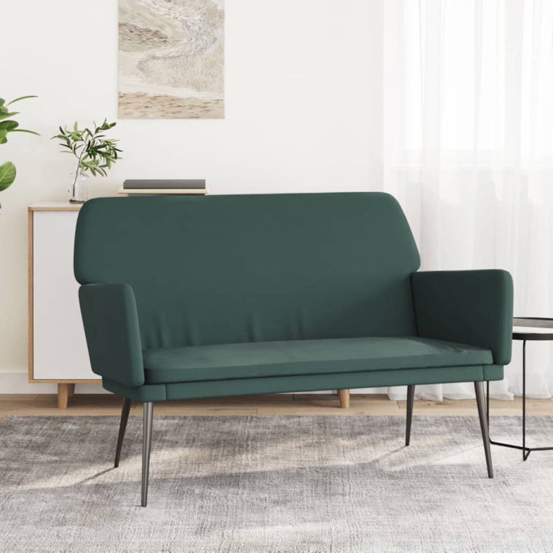 Banc rembourré Jillann, Gris clair