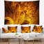 Tapisserie abstraite magique et psychédélique jaune-28495803