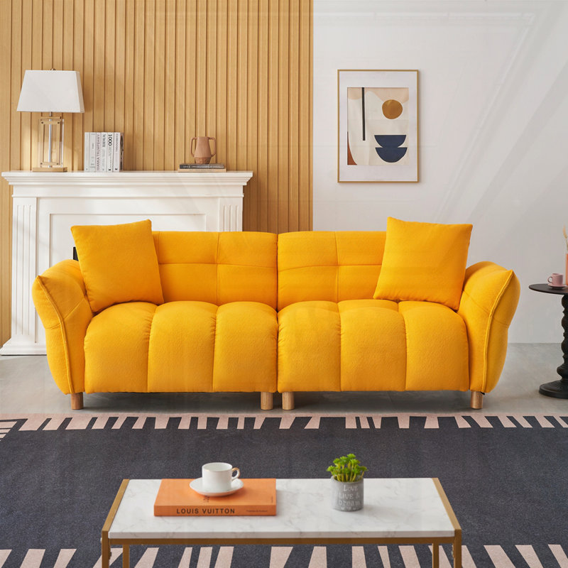 Canapé pour salon, chambre à coucher, bureau, Jaune
