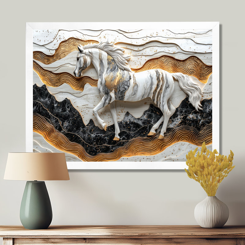 Klehm - Animals Wall Art, Impression d'un seul cadre photo, H 12 po x l 20 po, Blanc
