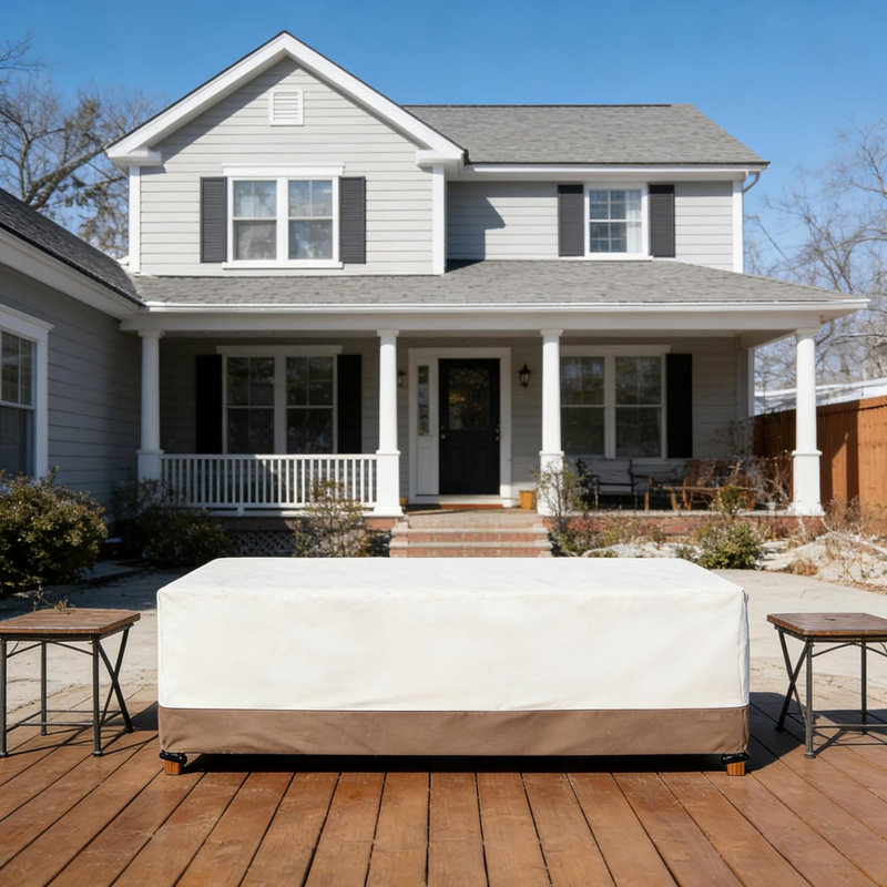 Heavy Duty Outdoor Furniture Cover For Patio Sectional Set, 126"W x 126"D x 28"H