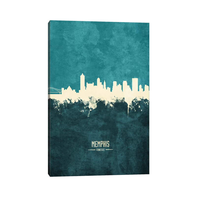 Memphis Tennessee Skyline by Michael Tompsett - Wrapped Canvas Print, 101.6cm H x 66.04cm W x 1.91cm D