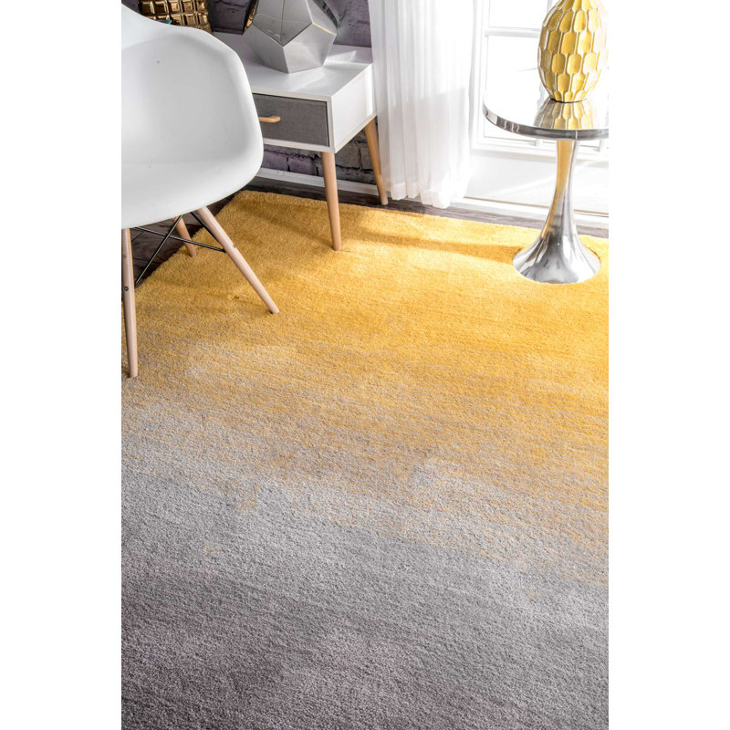 Ombre Hand Woven Shag Area Rug, Rectangle 122 x 183cm