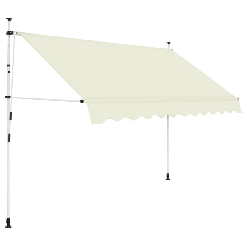 Rollox Retractable Patio Awning, Cream, 300cm W x 100cm D