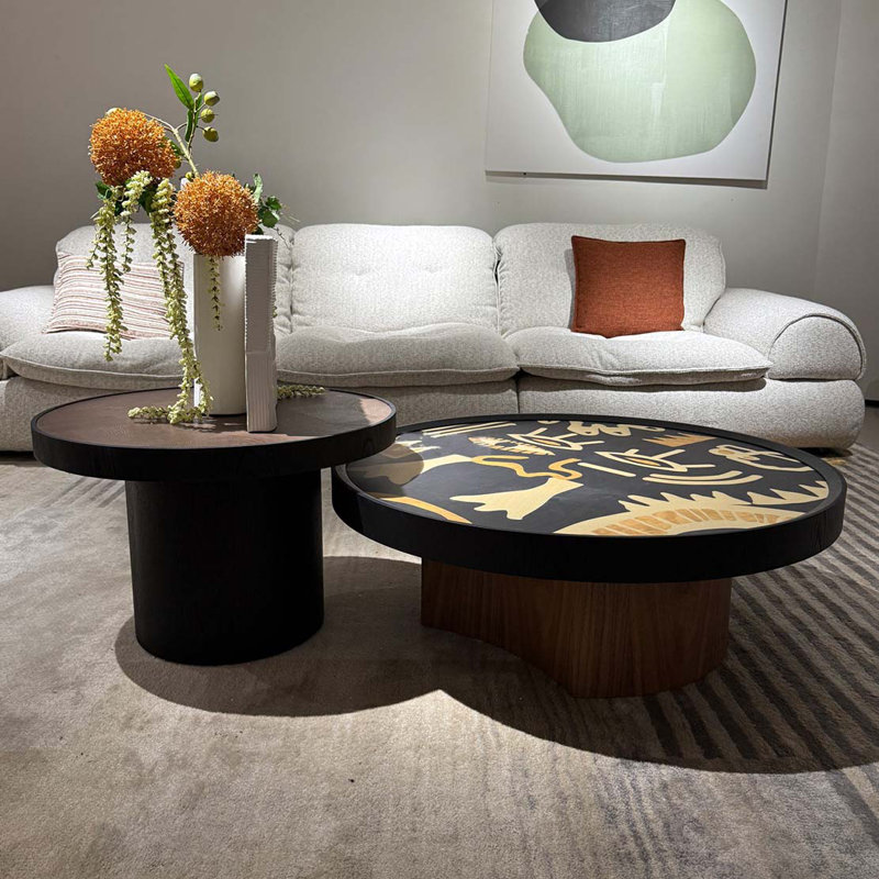 Retro Round Coffee Table Set