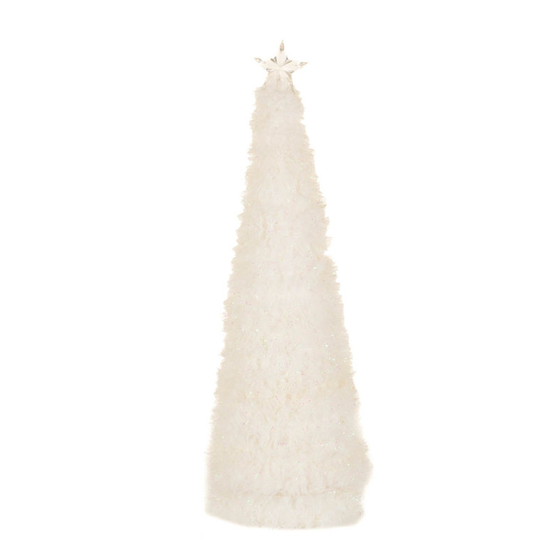 Arbre ruban en tissu avec paquet d'étoiles, Blanc