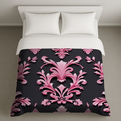 Housses de couette florales roses
