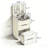 48CM 3-In-1 Vanity Desk With Flip-Top Mirror, Compact Makeup Vanity With Glass Desktop & 3 Drawers, Small Dressing Table For Bedroom & Small Space-1322858874