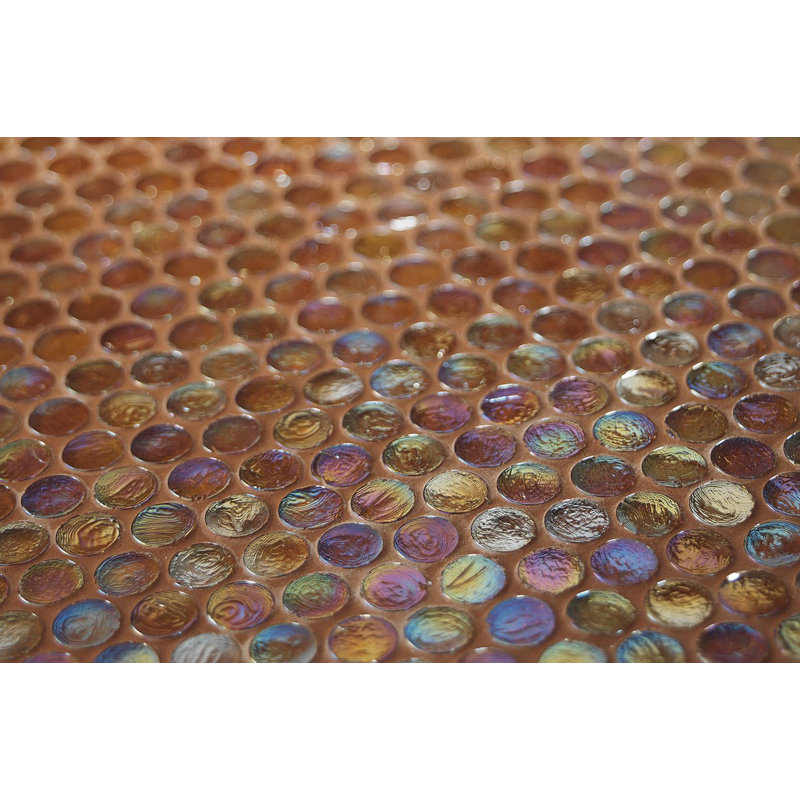 Jute 6/8" Barrels Glass Mosaic