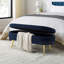 Banc de rangement ovale avec pieds en métal-1578224939