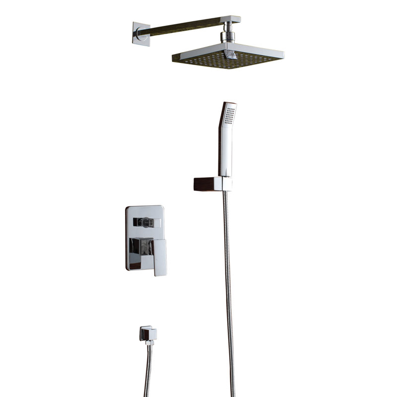 Ensemble de robinet de douche à DEL, système de robinet de douche moderne avec douchette et inverseur